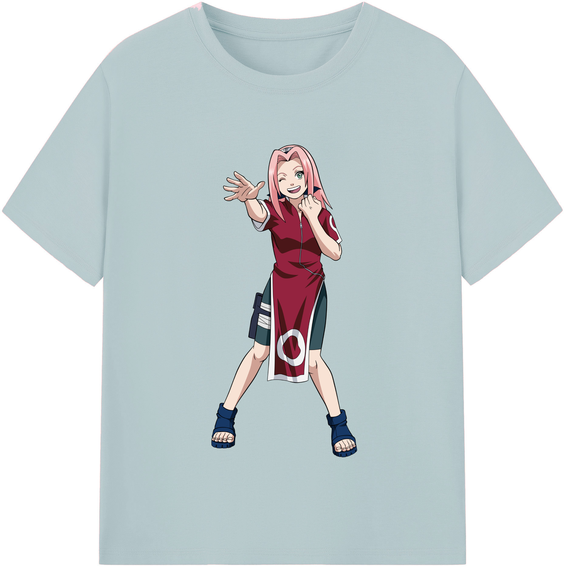 （画像用） NARUTO -ナルト- 春野サクラ Haruno Sakura 綿100％半袖Tシャツ（フロントプリント）